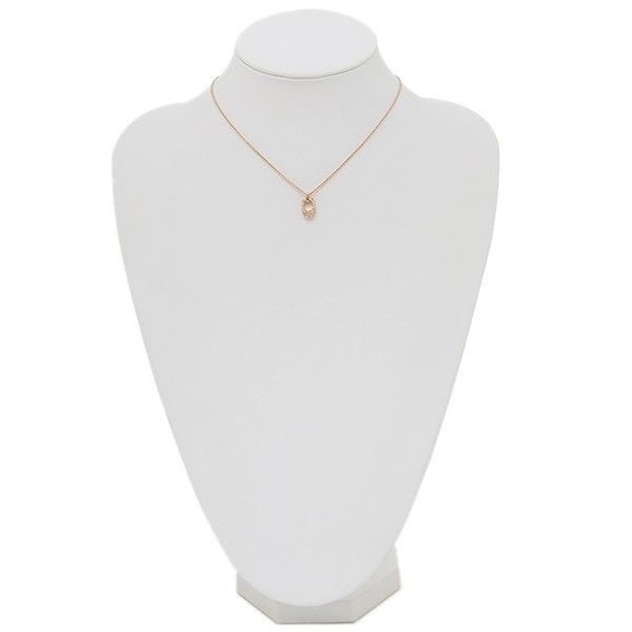 Coach Pave Signature C Rose Gold Necklace - Picture 5 of 5